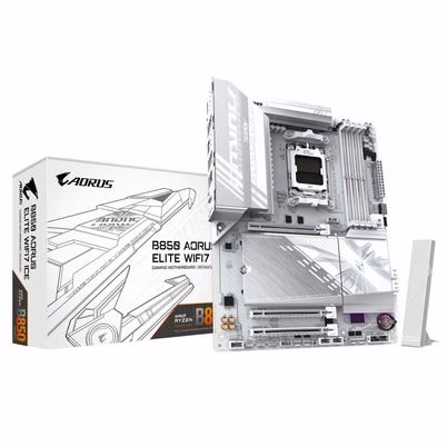 Gigabyte B850 Elite WF7 Ice: Placa Base ATX AM5 con WiFi 7, DDR5 hasta 256GB y PCIe 5.0
